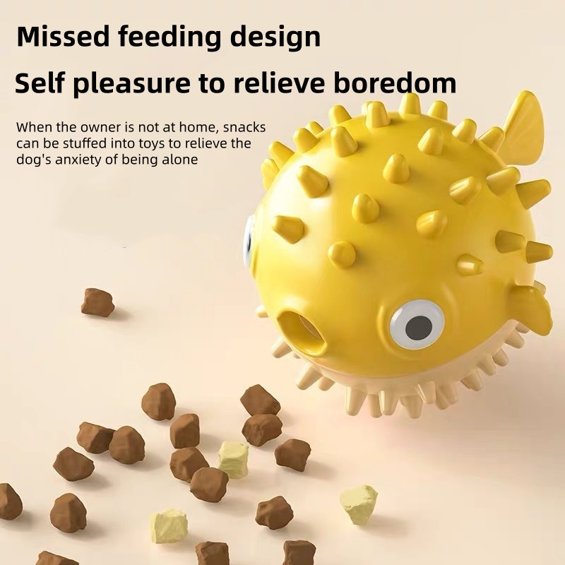 Rubber Treat Dispensing Dog Toy - Brinquedo interativo para cães e gatos: