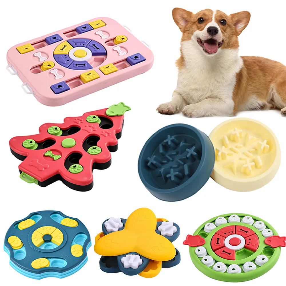 Dog Puzzle Feeder Toy - Dispensador de comida iq para cachorro,