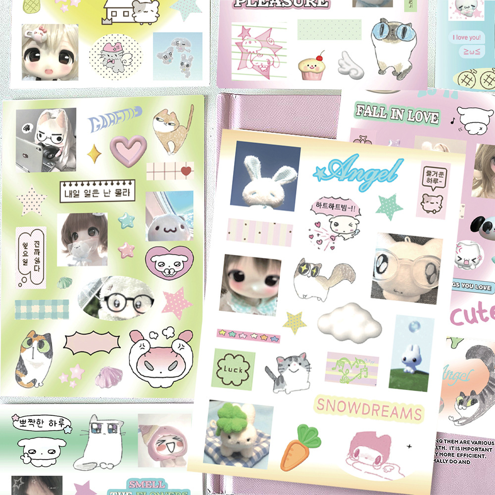 Cat Toys - 8PCS Adesivos de Gato Estilo Ins