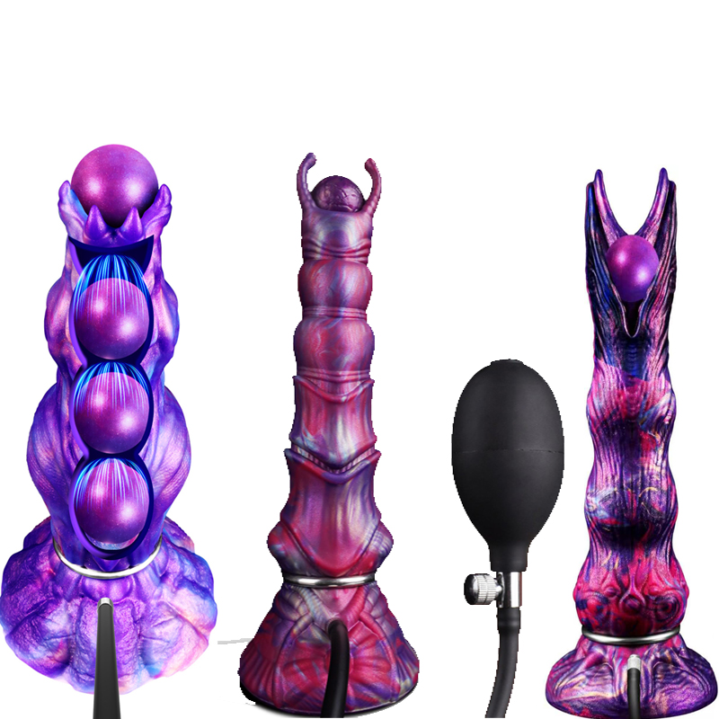 Interactive Squeaky Plush Dog Toy - Conjunto de plug anal inflável Ovipositor