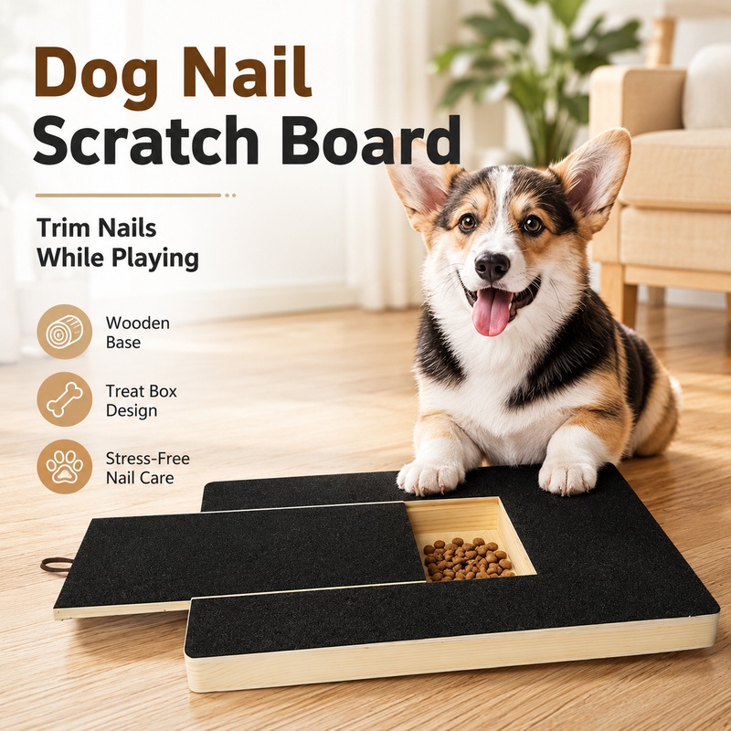 Suction Cup Dog Tug Toy - Tábua de Lixa de Madeira para