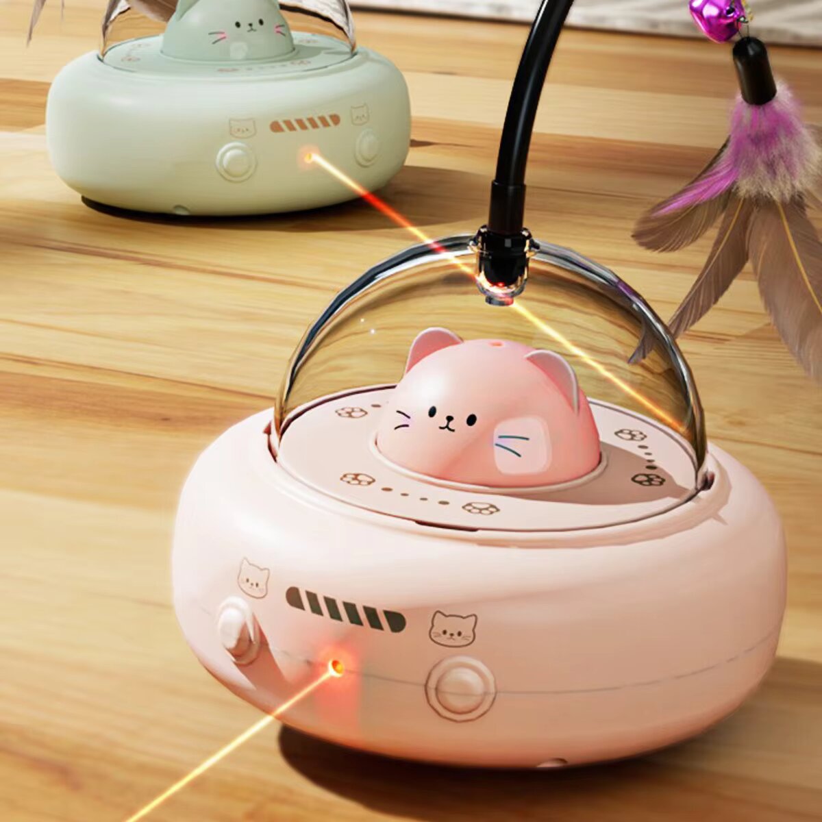 Laser Pointer Cat Toy Automatic - Robô Automático 3 em 1 para