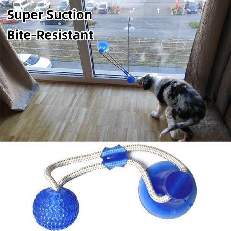 Suction Cup Dog Tug Toy - Brinquedo Interativo Durável para Cães com