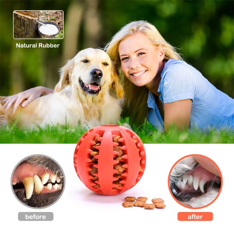 Dog Puzzle Feeder Toy - Bola de Borracha de Silicone Interativa