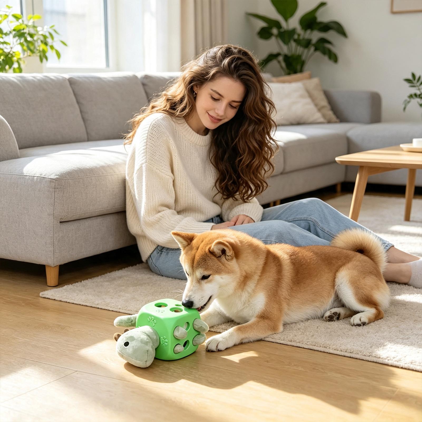 Rubber Treat Dispensing Dog Toy - Brinquedo Interativo para Cães, Animais com