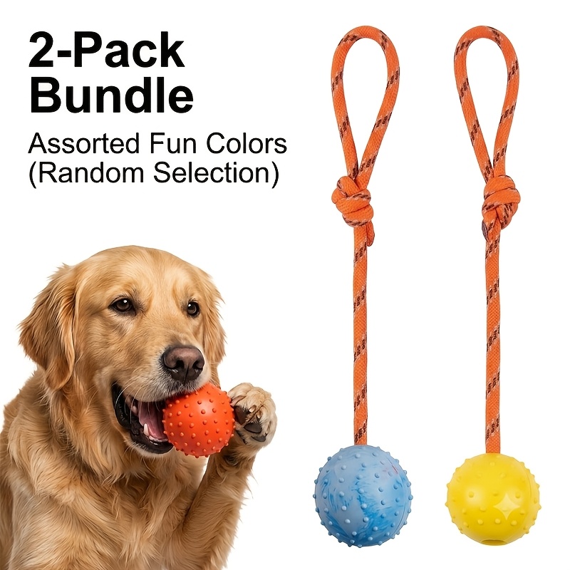 Conjunto de 2 Bolas de Borrach - Dog Rope Toy Aggressive Chewers avaliação e preço
