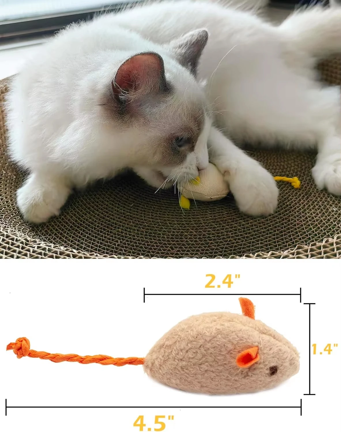 5 Peças de Brinquedos Interati - Catnip Interactive Plush Mouse avaliação e preço
